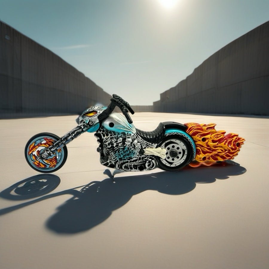 Ghost Rider Turbo Scream Flame Cycle Rev Up Motorcycle Hasbro Bike only | Finer Things Resale