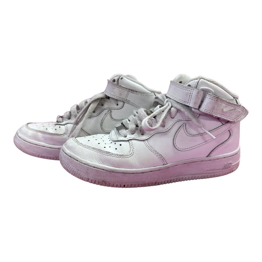Nike Air Force 1 Mid Triple White Sneakers Shoes YOUTH SIZE 5.5 314195-113 | Finer Things Resale