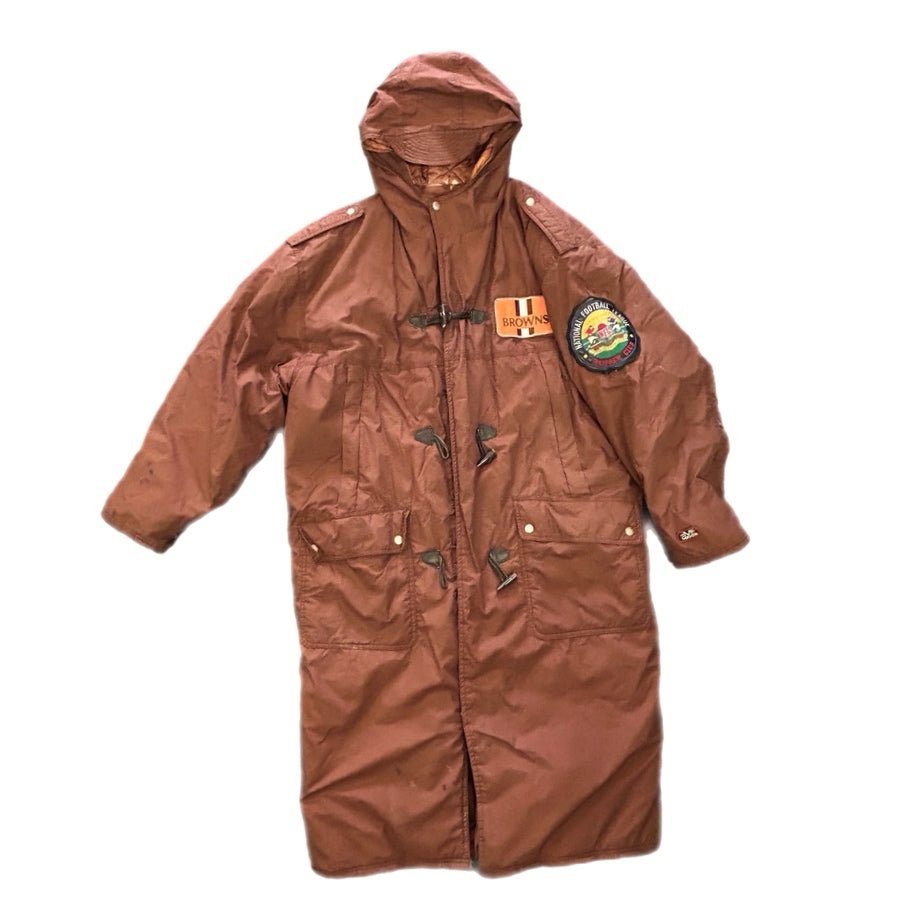 VINTAGE Cleveland Browns Mirage First String NFL Stadium Parka Coat XLARGE | Finer Things Resale