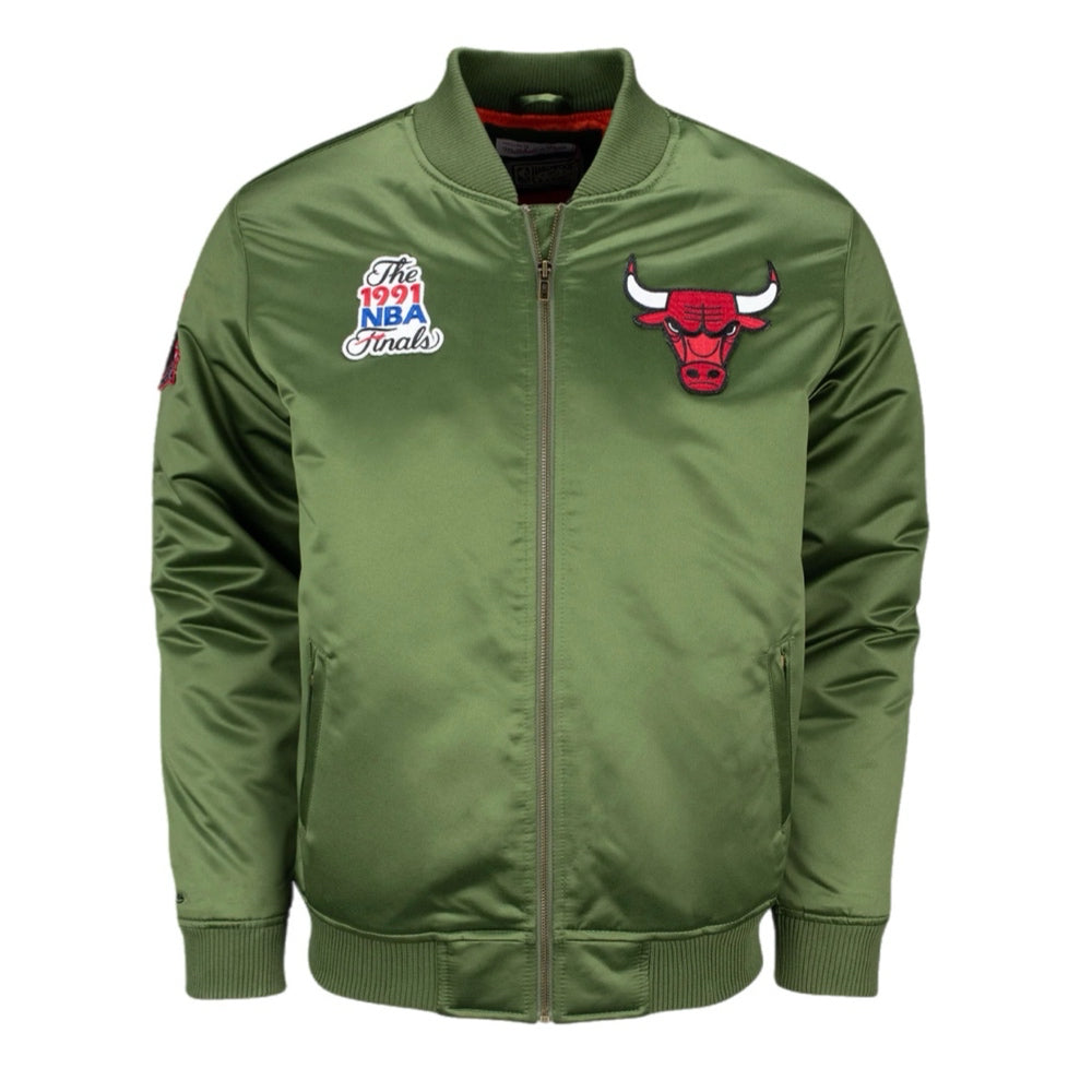 Mitchell & Ness 1991 NBA Chicago Bulls Satin Bomber Jacket Coat SIZE 2XL