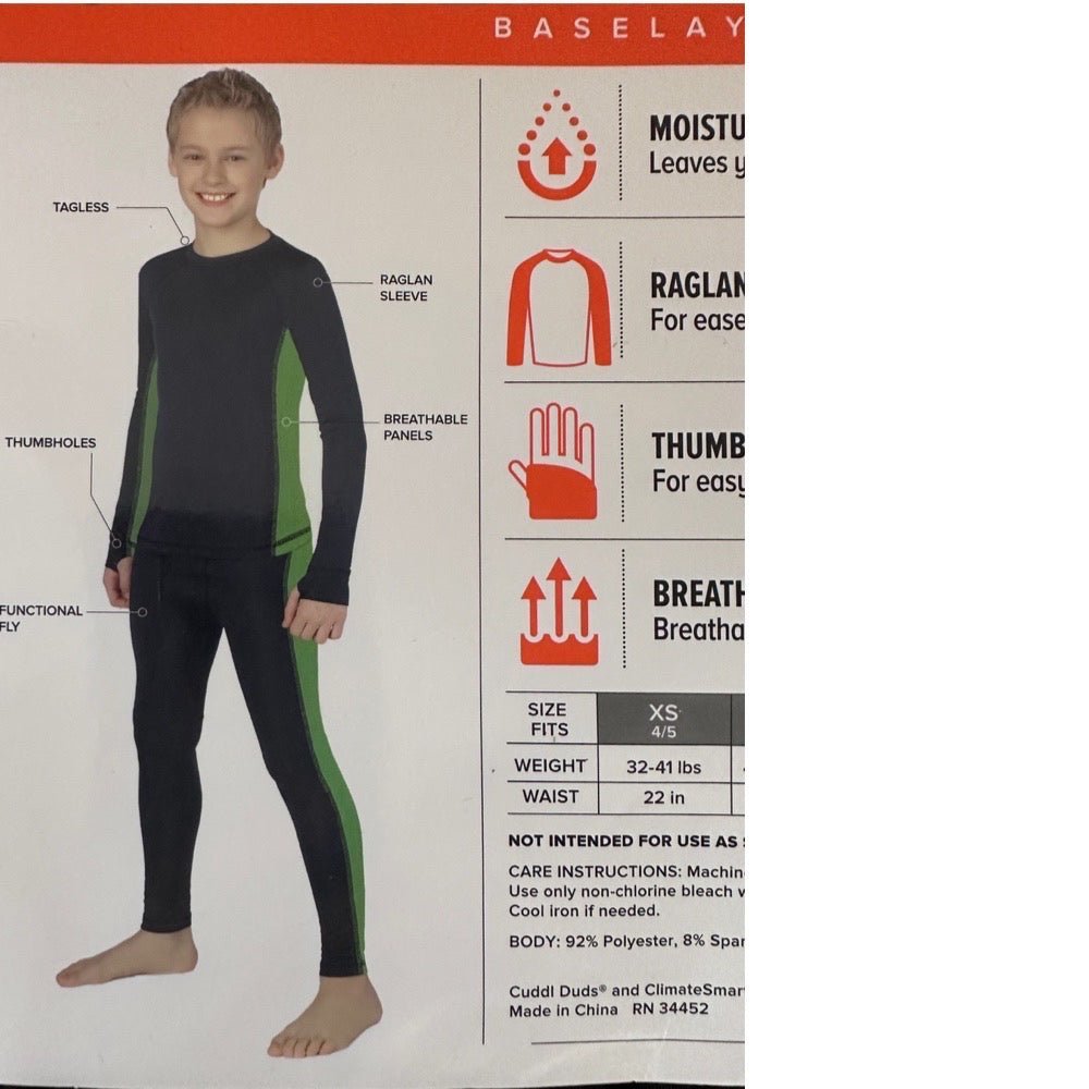 ClimateSmart Baselayer 2pc long sleeve pant set Cuddle Duds SIZE LARGE NEW! | Finer Things Resale