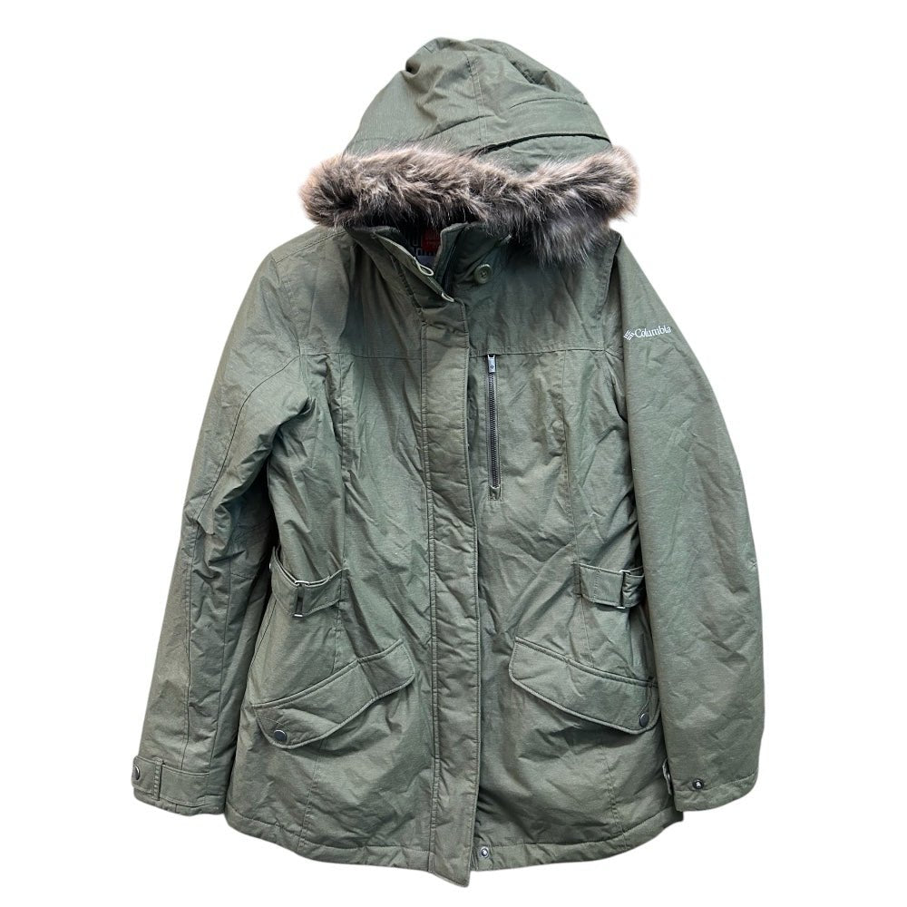 Columbia Thermal Coal Faux Fur Trim Hooded Coat SIZE MEDIUM | Finer Things Resale