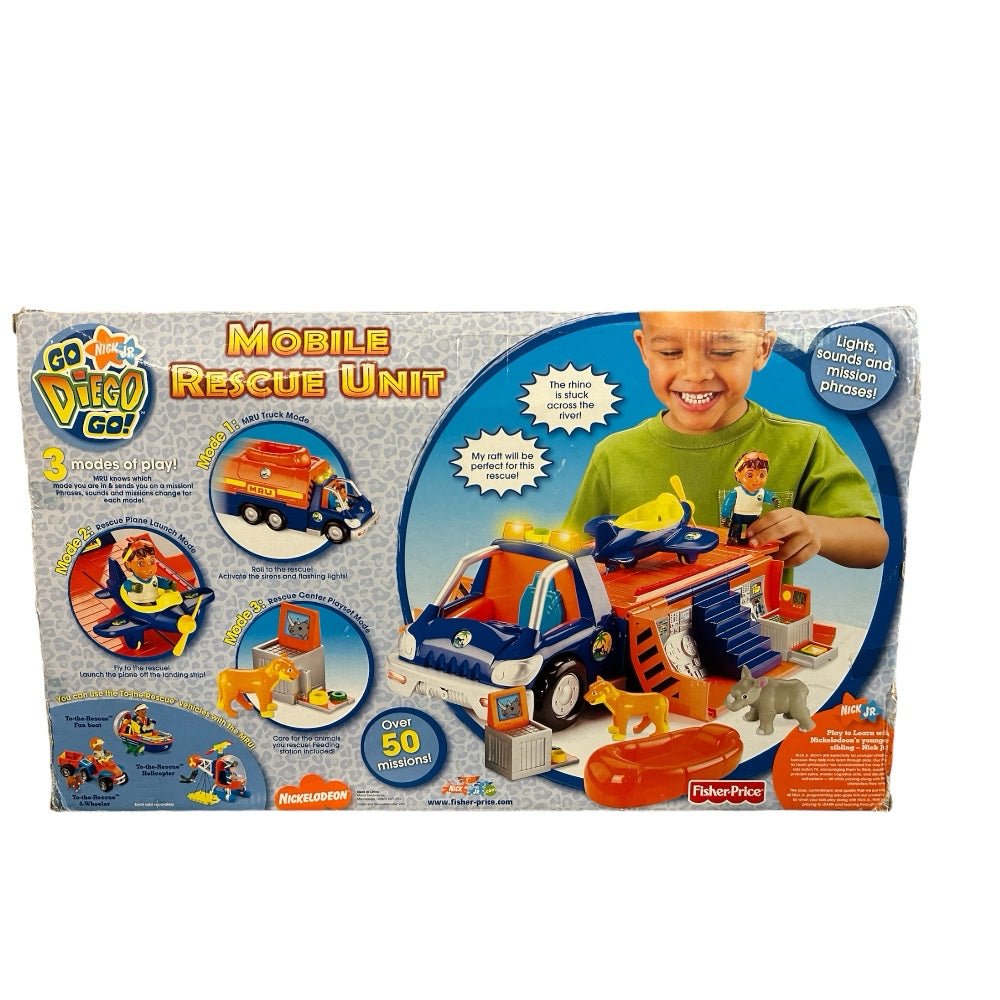 Go Diego Go Mobile Rescue Unit Safari Action Playset Fisher Price 2006 NEW! | Finer Things Resale