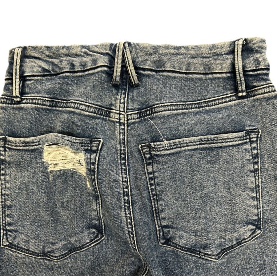 Good American distressed skinny leg high waisted Mom jeans SIZE 4 / 27 | Finer Things Resale