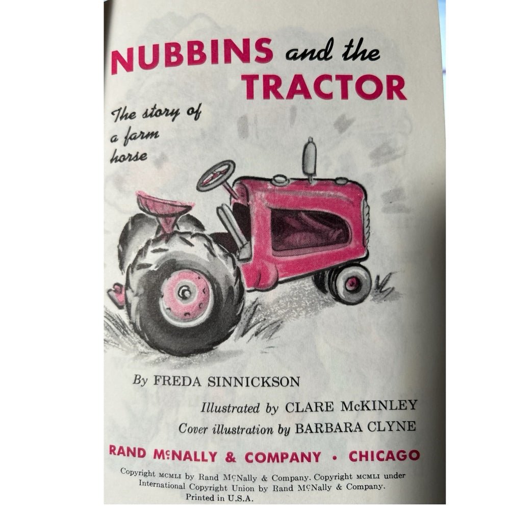 Nubbins and the Tractor Start Right Elf Book Hardcover Rand McNally VINTAGE 1951 | Finer Things Resale