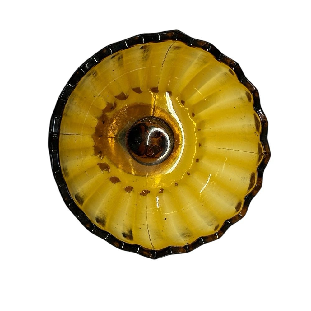 indiana glass company lotus blossom compote pedestal bowl vintage 1970'