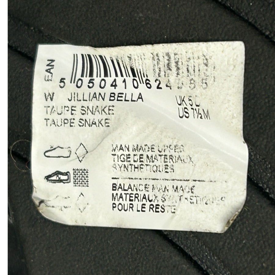 Clarks Jillian Bella Taupe Snake Comfort Wedge Sandals SIZE 7.5 | Finer Things Resale