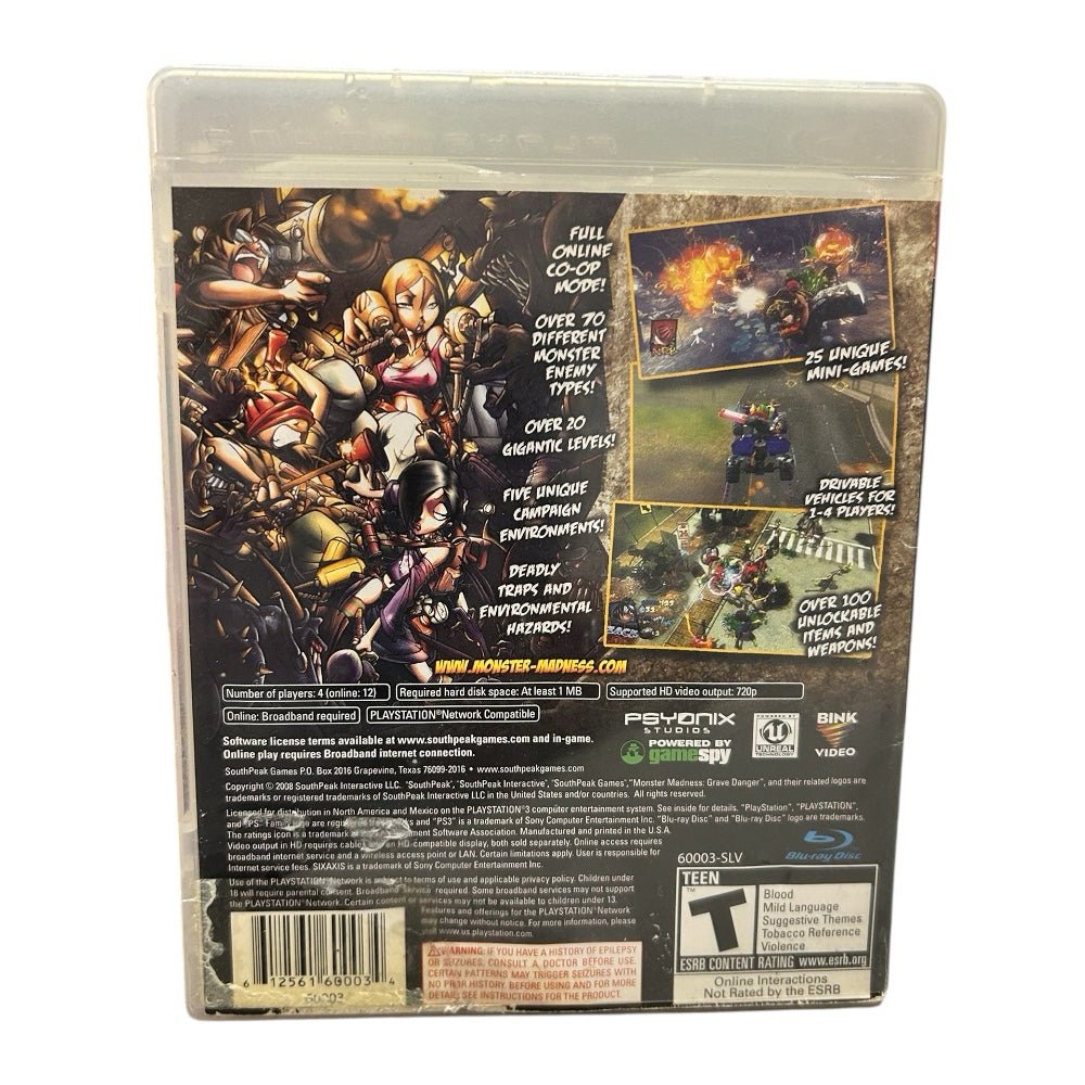 monster madness grave danger playstation 3 ps3 game sony rated