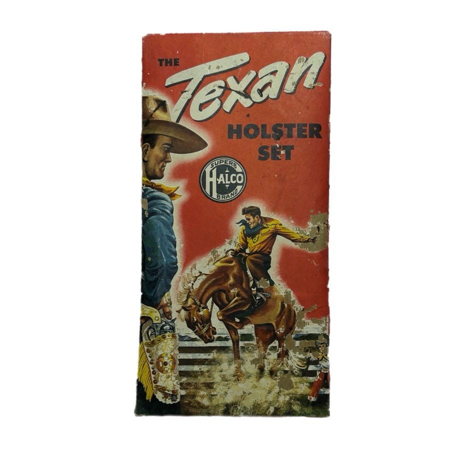 Halco The Texan Holster Set Cap Gun with original box and caps VINTAGE 1950's | Finer Things Resale