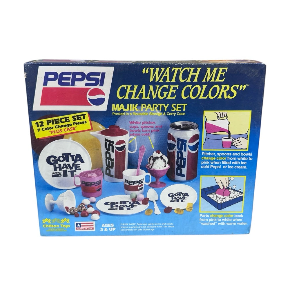 Pepsi Watch Me Change Colors Majik Party Set Childton NEW SEALED VINTAGE 1990'