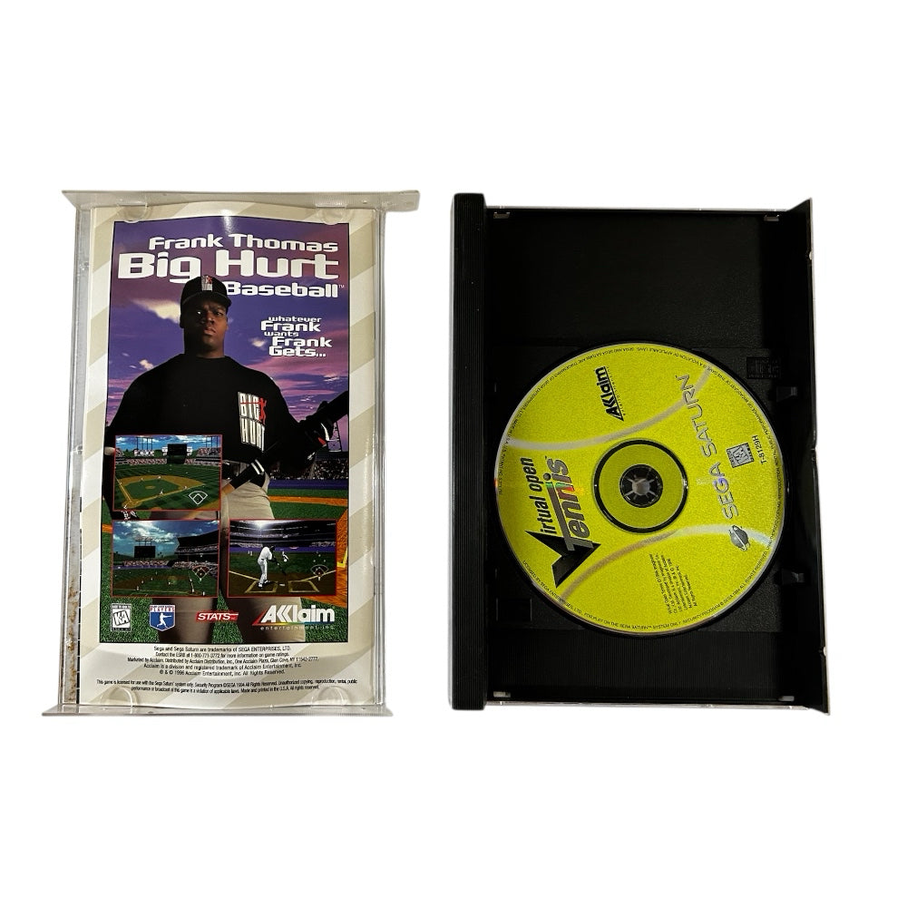 Virtual Open Tennis Sega Saturn game with booklet VINTAGE 1996 | Finer Things Resale