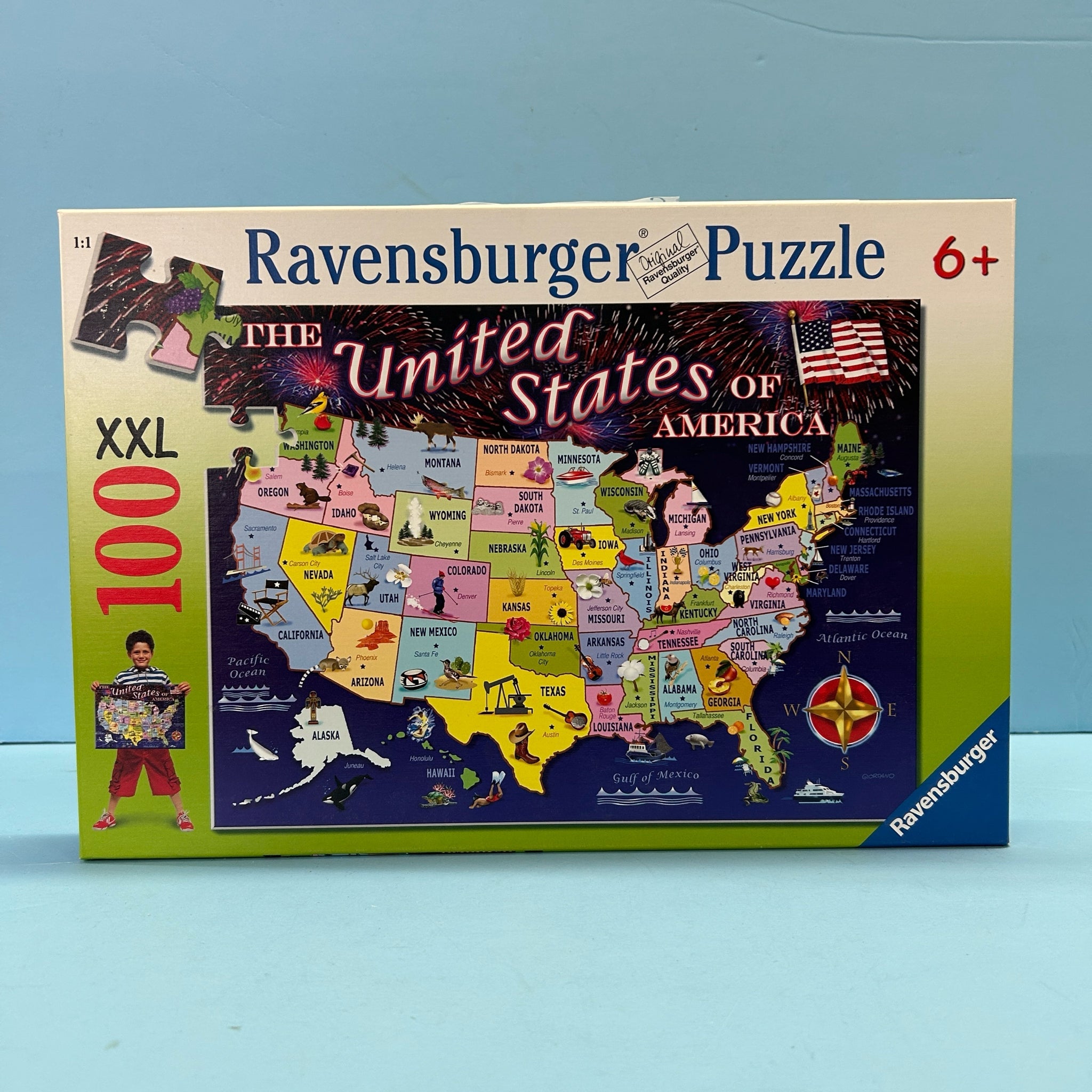 Ravensburger Puzzle The United States of American 100pc Puzzle | Finer Things Resale