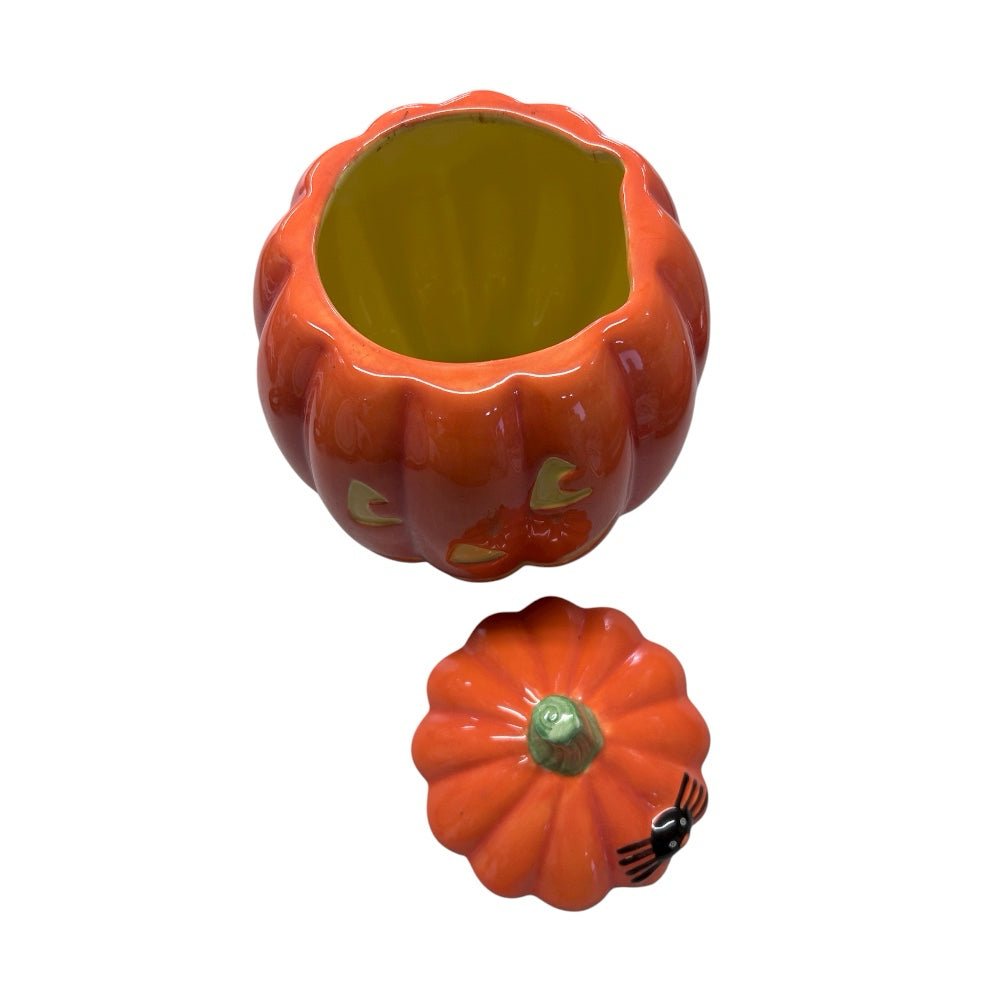 Hallmark Halloween Jack-O-Lantern Pumpkin Ceramic Cookie Candy Jar RETIRED | Finer Things Resale
