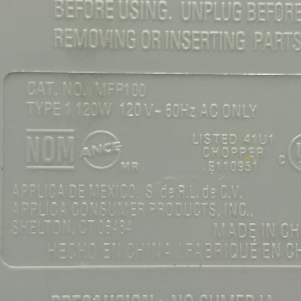 Black & Decker Mini Pro Food Processor REPLACEMENT base motor MFP100 | Finer Things Resale