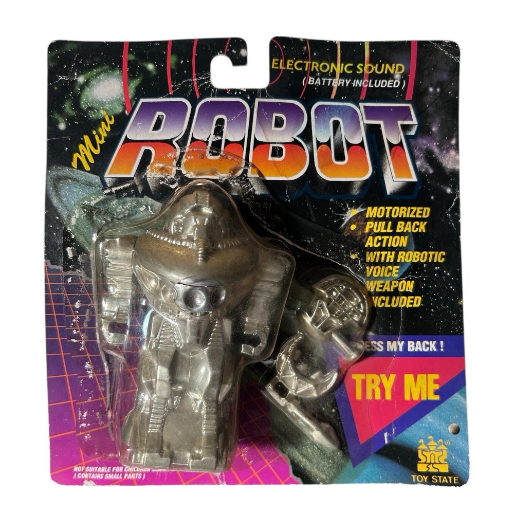 Mini Robot Motorized Robotic Voice Toy State 8000 VINTAGE 1992 | Finer Things Resale