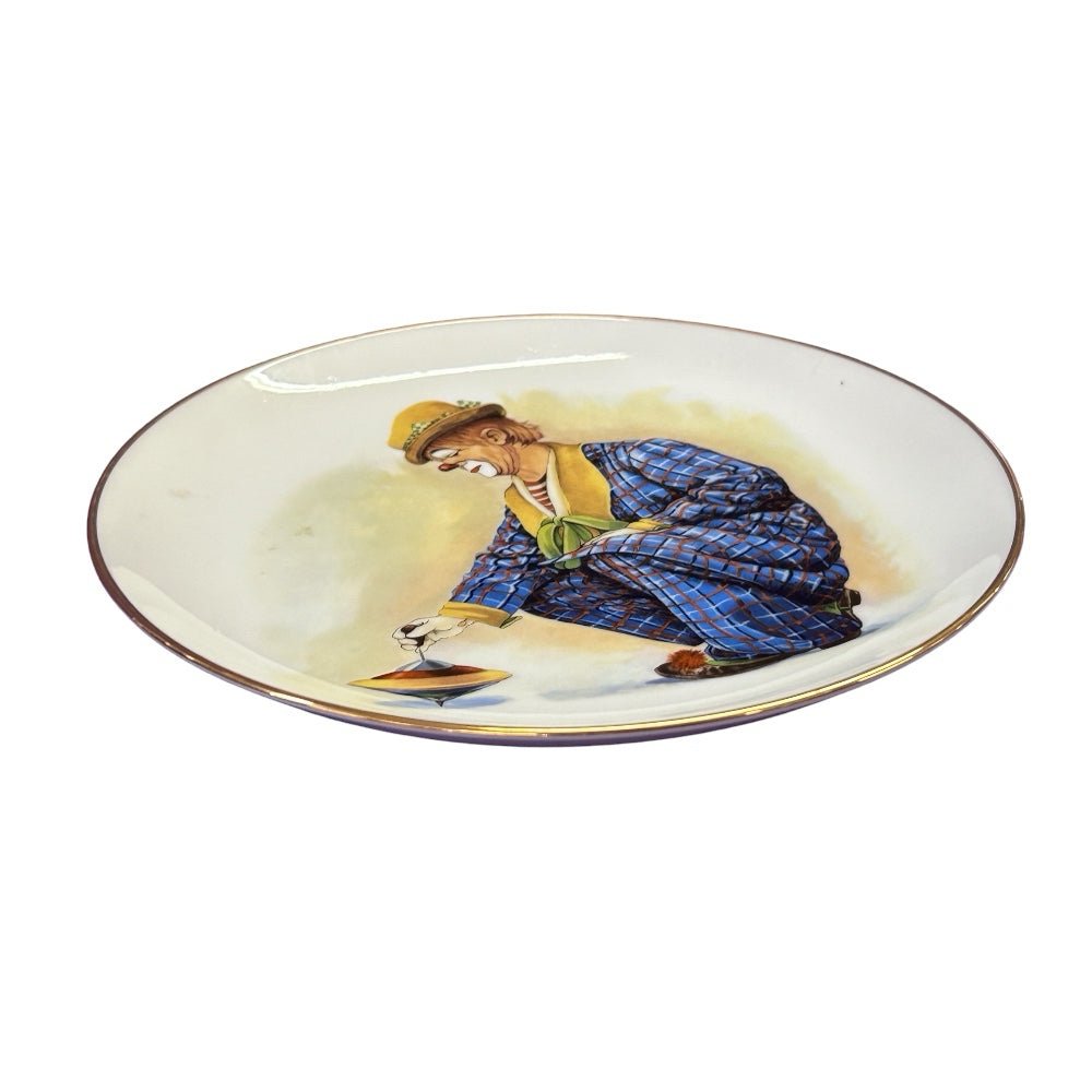 Hamilton Collection Clown Capers Spinner gold rim collector plate VINTAGE 1993 | Finer Things Resale