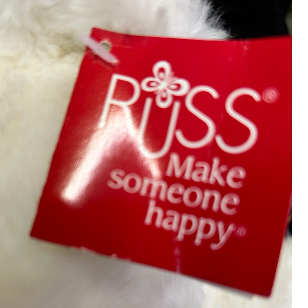 Russ Berrie & Co Byron I Love You white plush bear VINTAGE