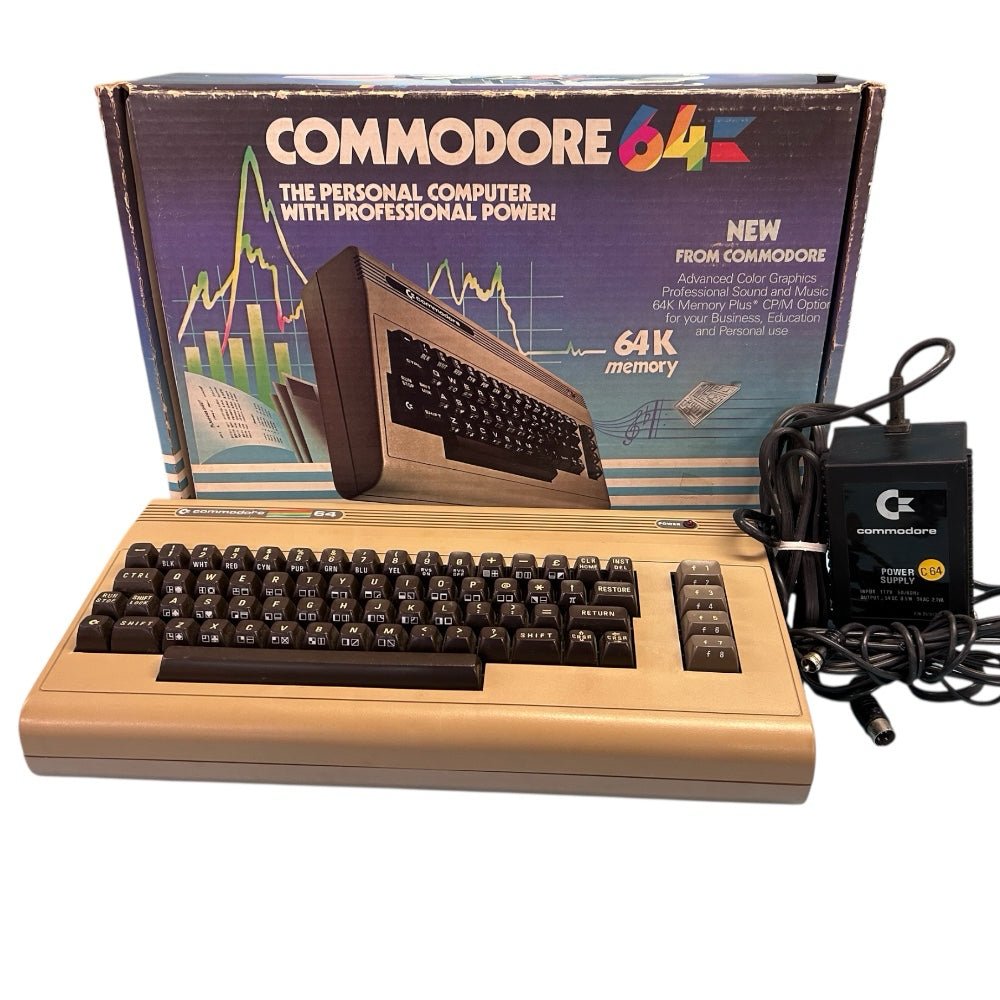 Commodore 64 Personal Computer with power cord in Original Box Matching SN | Finer Things Resale