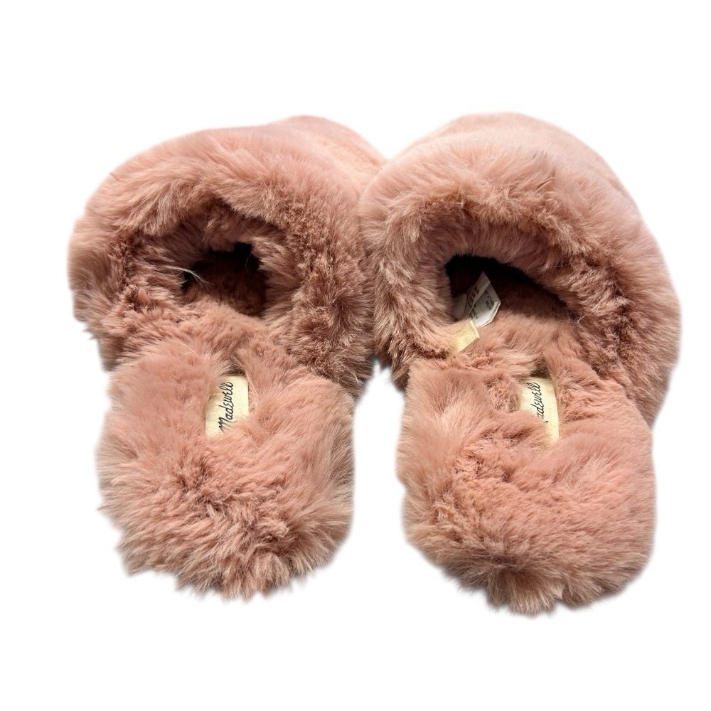 Madewell fuzzy fur slipper house shoes SIZE 8 | Finer Things Resale
