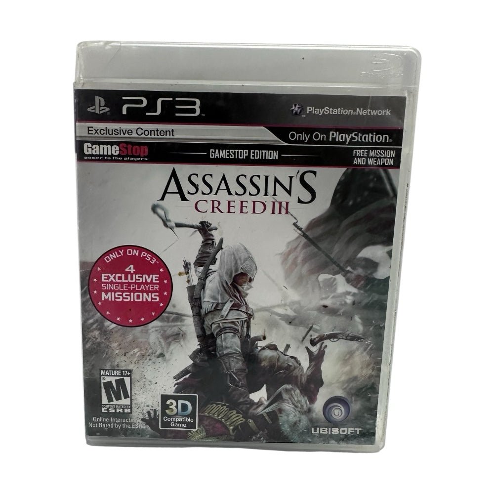 Assassin's Creed III Sony Playstation 3 PS3 game Rated M 17+ 2009 | Finer Things Resale