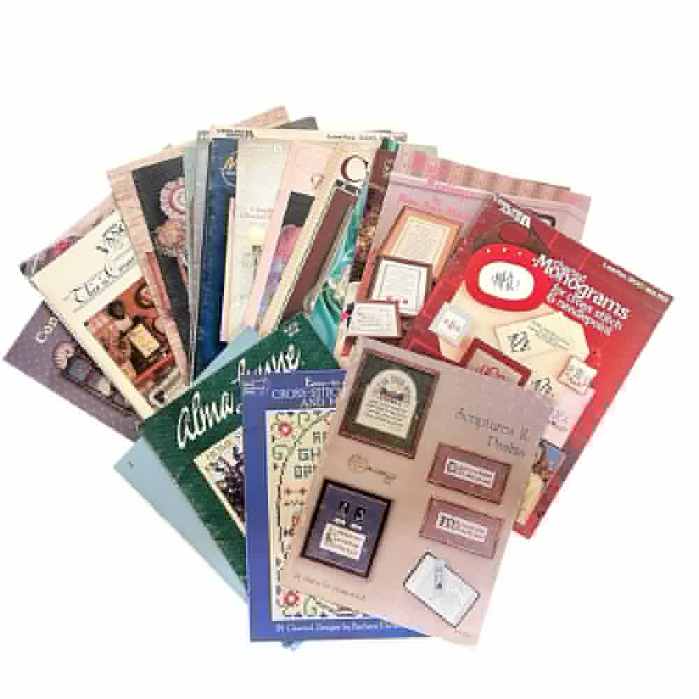 Cross Stitch Leaflets Booklets Leisure Arts+ 29pc Lot VINTAGE 1980s 1990s | Finer Things Resale