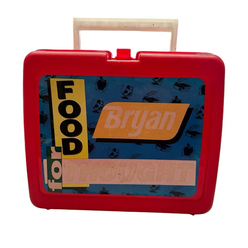 Bryan Food for Thought plastic lunchbox with thermos VINTAGE 1990's | Finer Things Resale