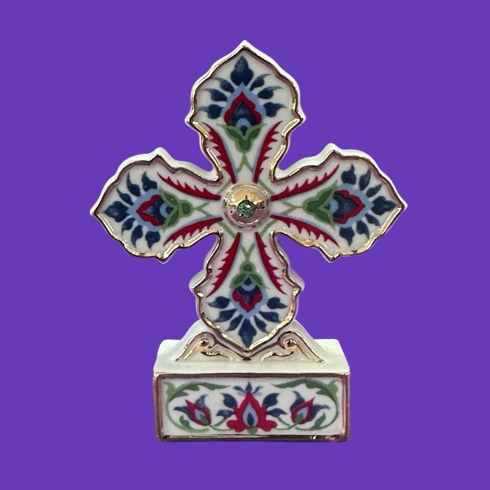 Persian Porcelain Cross Figure by Lenox Elegant Cross Collection RETIRED! | Finer Things Resale