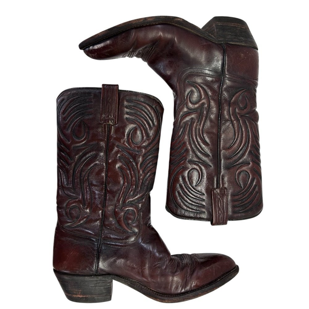 Dan Post Western Cowboy Boots Cherry Brown MENS SiZE 10D 6934 | Finer Things Resale