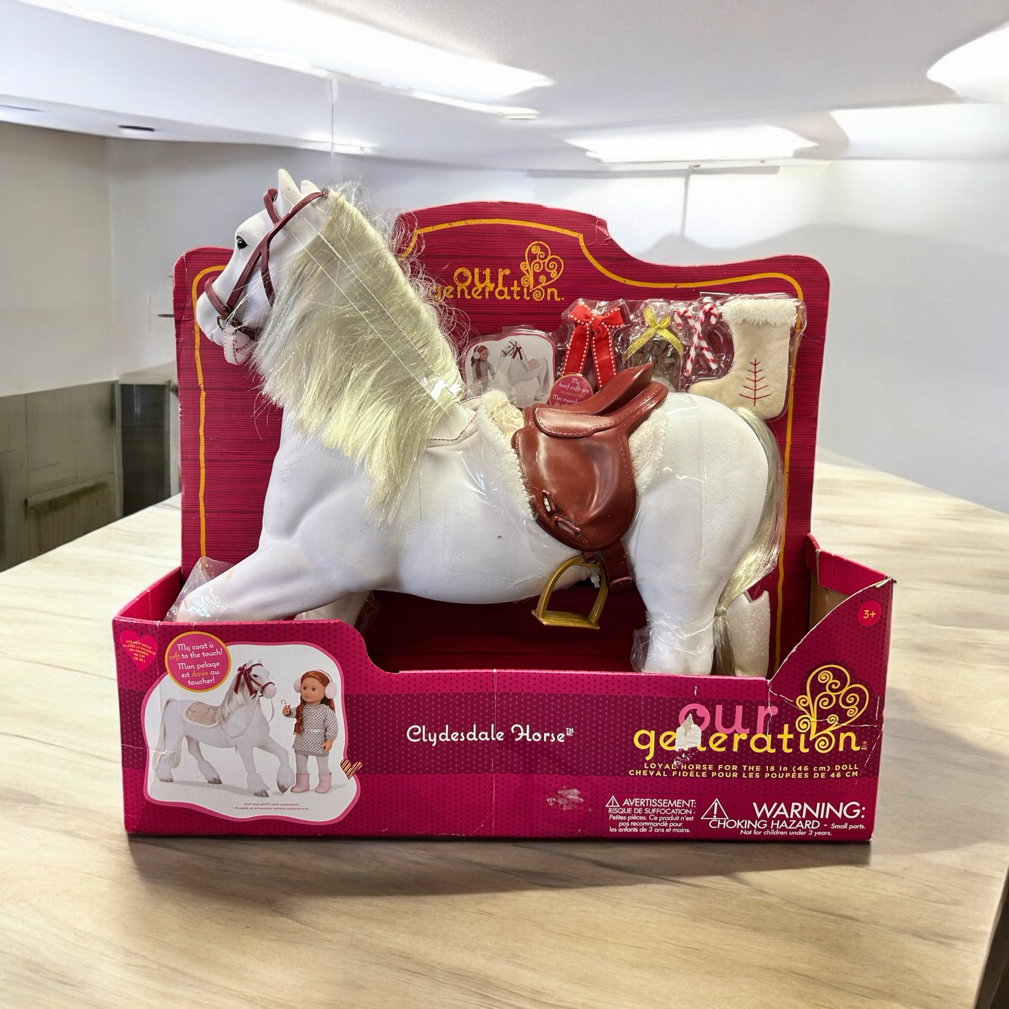 Our Generation Clydesdale Holiday Horse for 18" dolls NEW! Battat