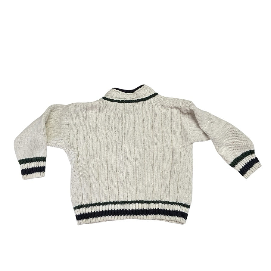Bowen & Wright Boys Cable Nit Cardigan Sweater Ramie Cotton 3T VINTAGE 1990s | Finer Things Resale