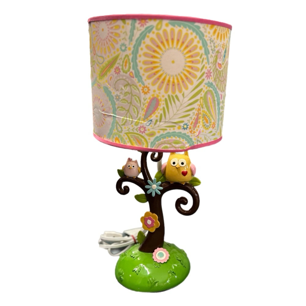 Kidsline Dena Happy Owl Nursery Bedding Set 12 pieces OWL print includes lamp | Finer Things Resale