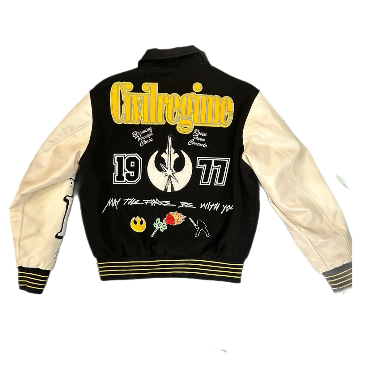 Star Wars Civil Regime Varsity Letterman Bomber Jacket Rebel Alliance LARGE