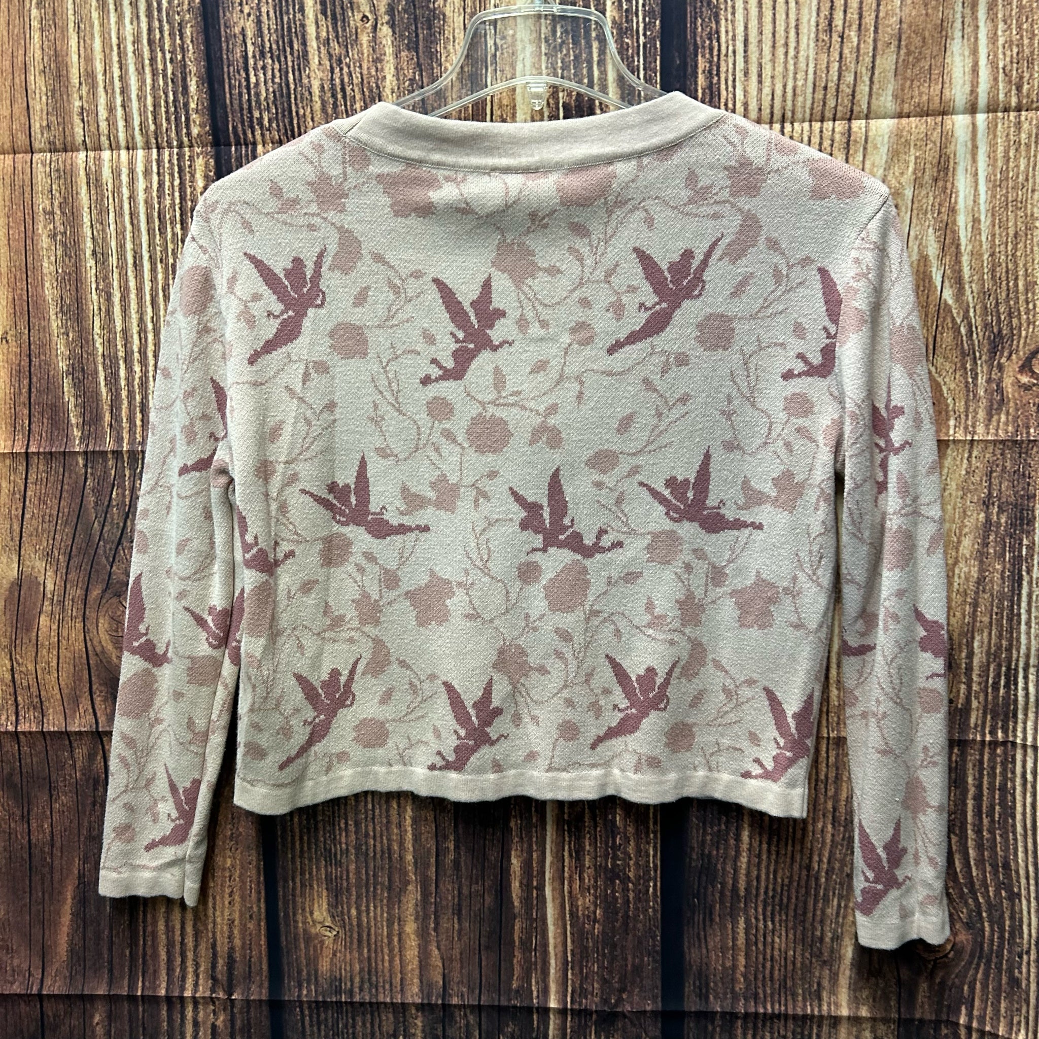 Disney Tinkerbell long sleeve print cardigan sweater SIZE SMALL | Finer Things Resale