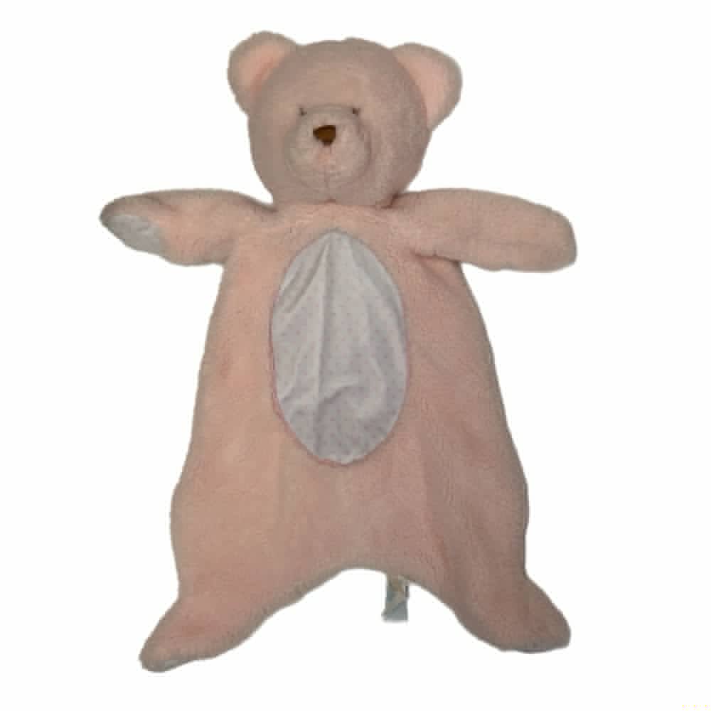 Douglas Baby Pink Bear Sshlumpie cuddle snuggly stuffed animal blanket | Finer Things Resale