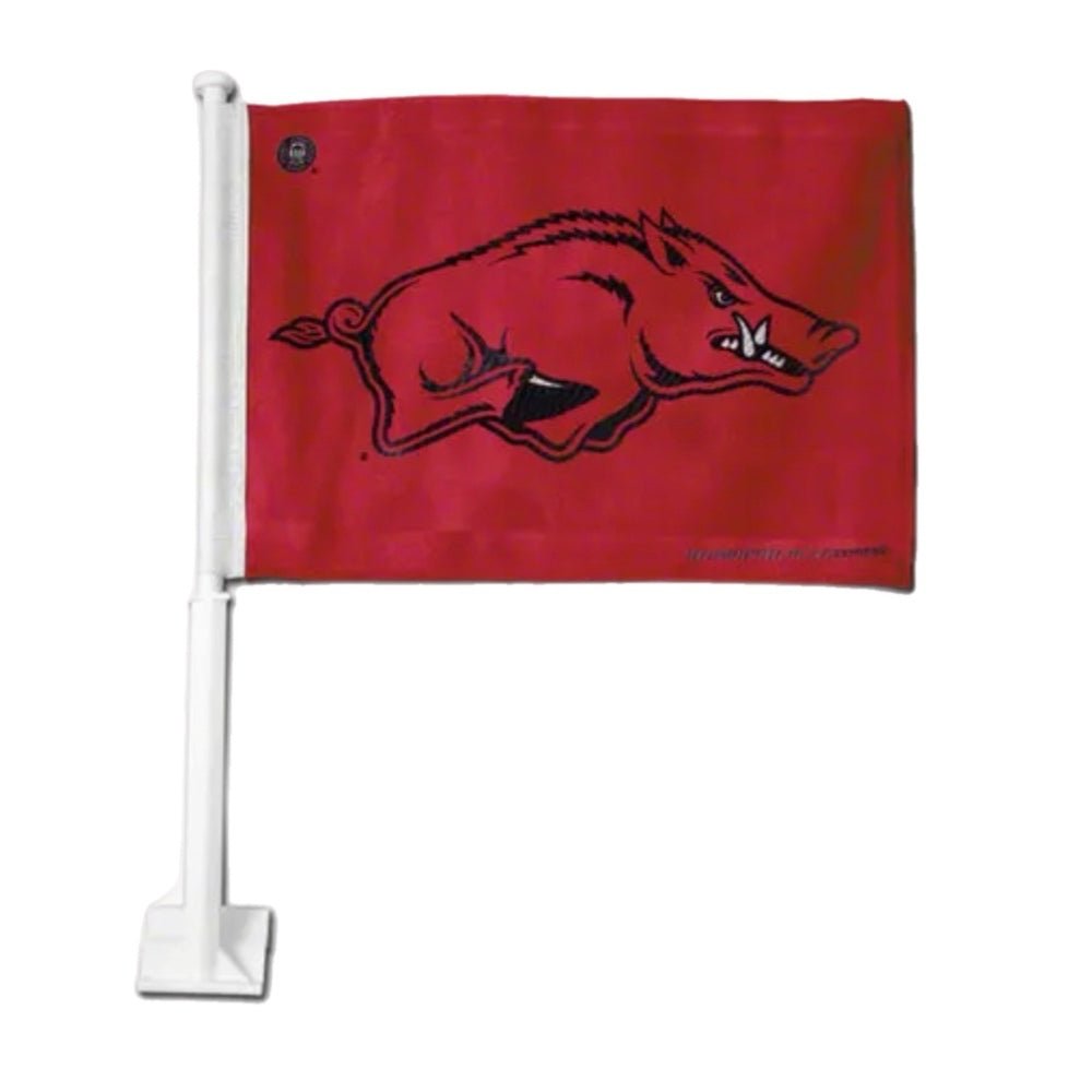 arkansas razorback car flag