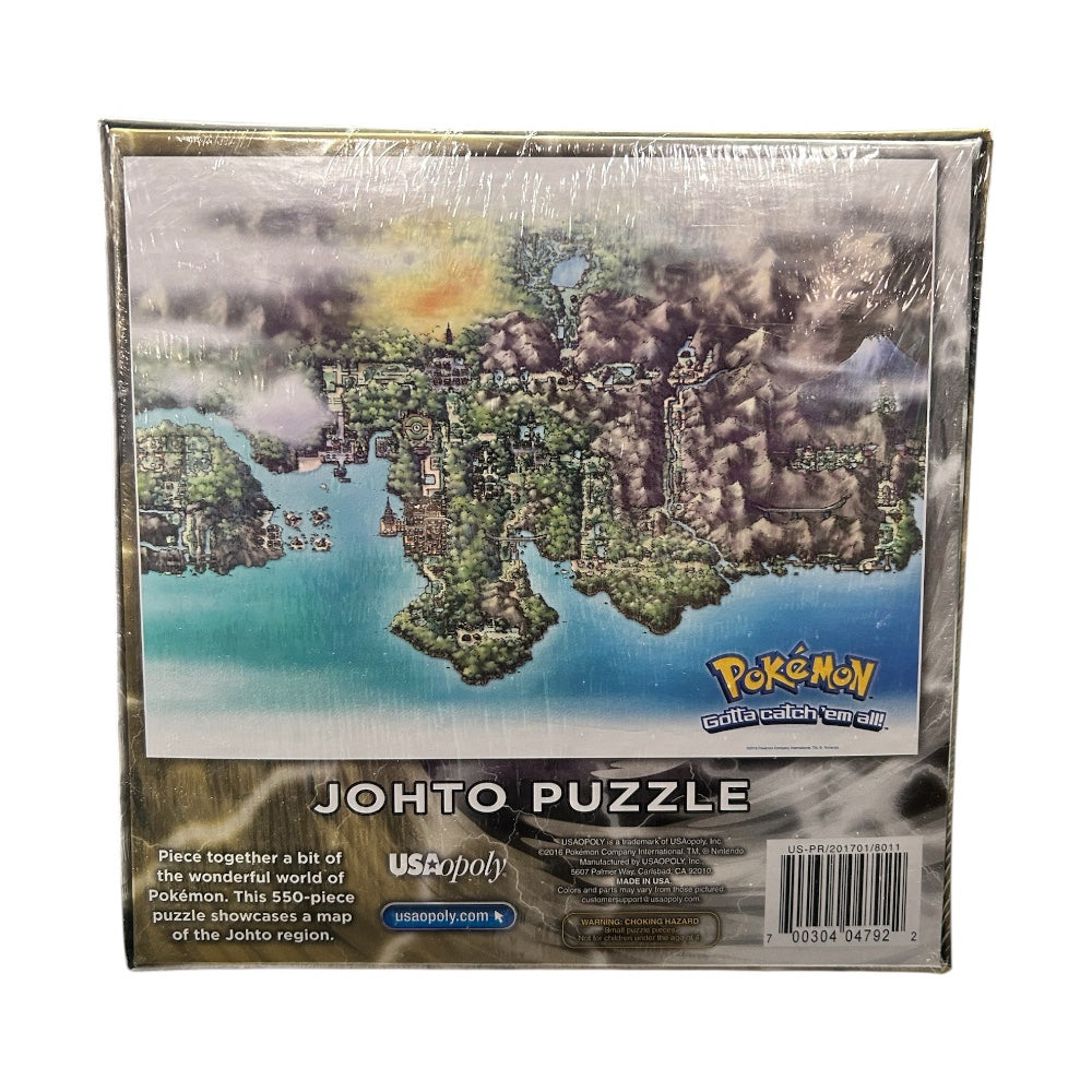 Pokemon Johto Puzzle 550pc USAopoly Nintendo Regional Map BRAD NEW, SEALED!