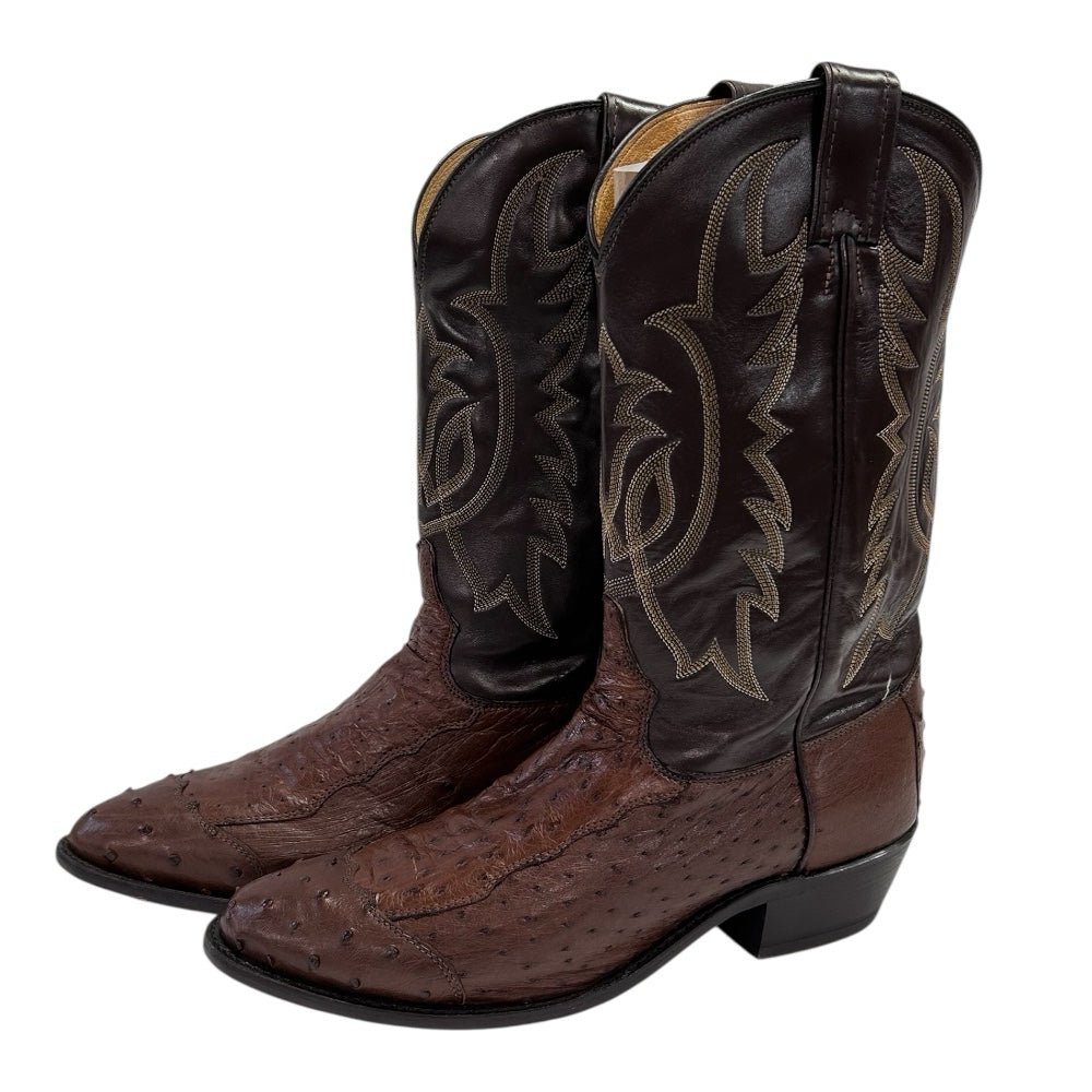 Tony Lama Full Quill Ostrich Western Cowboy Boots SIZE 11D Made in USA | Finer Things Resale