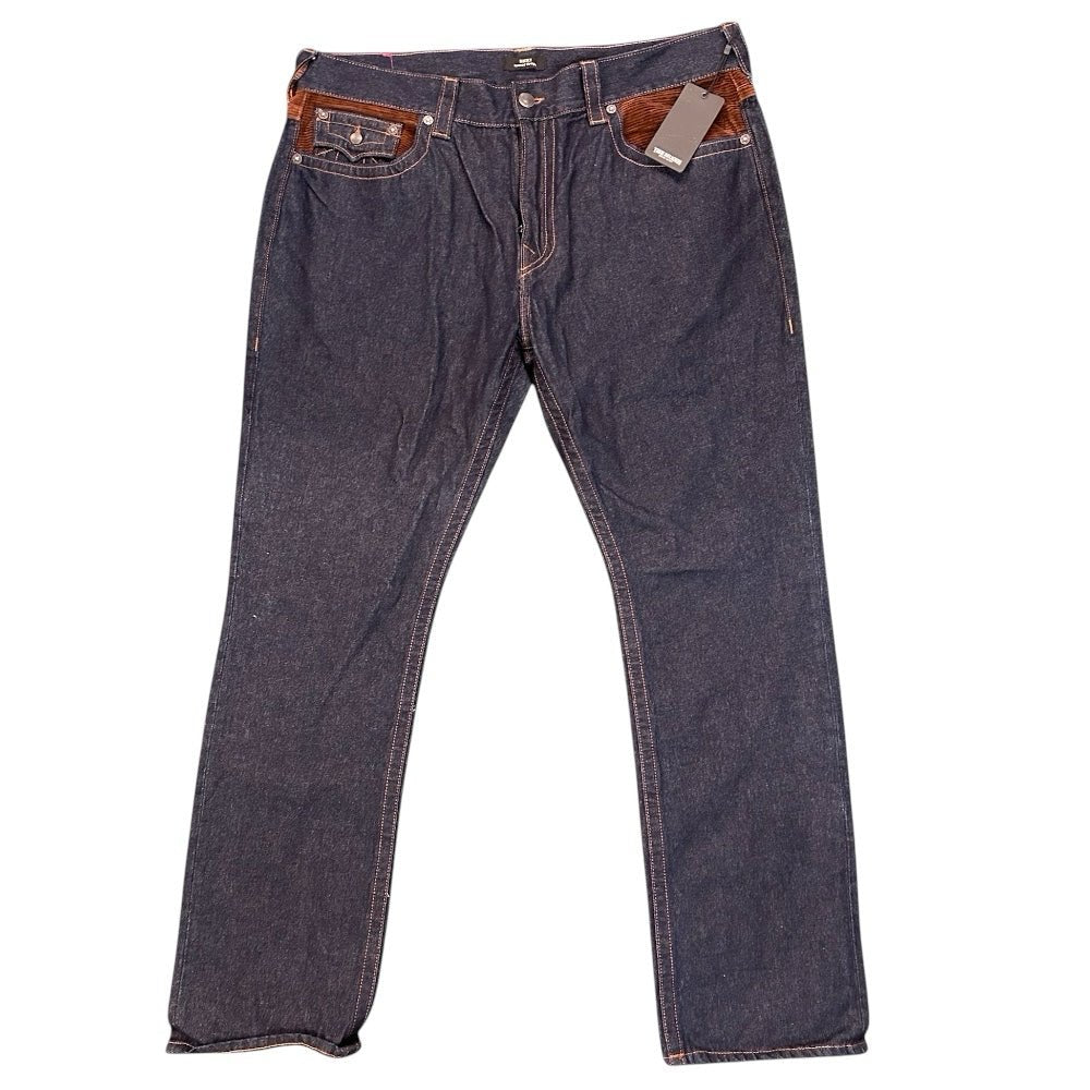 True Religion Ricky Relaxed Straight Corduroy Trim Jeans SIZE 40x34 NWT! | Finer Things Resale