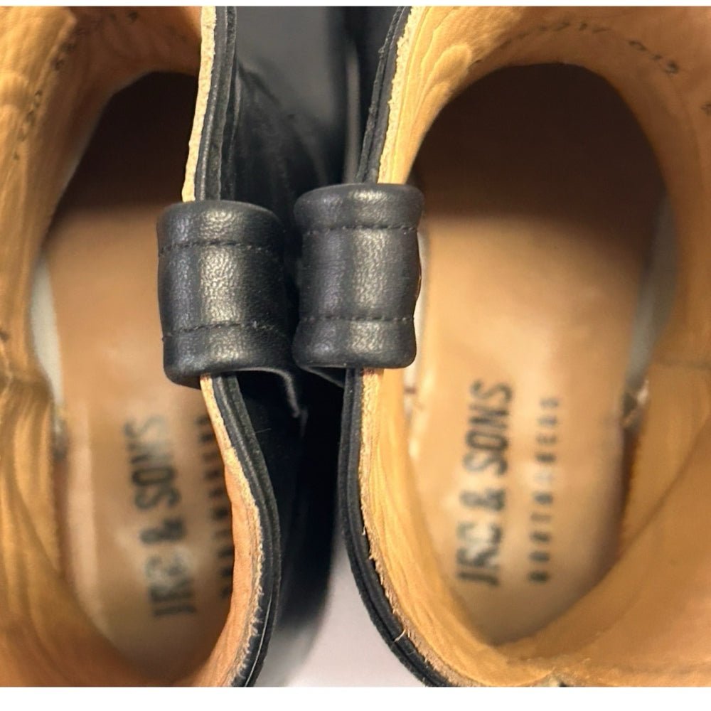 jrc & sons mid-calf leather cowboy boots size 8b