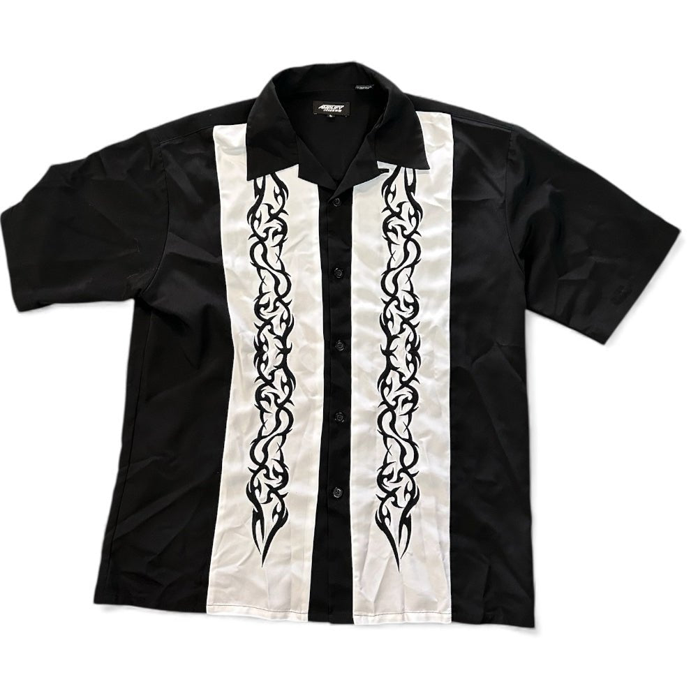 Amplify Retro Bowling Streetwear short sleeve print shirt SIZE LARGE | Finer Things Resale