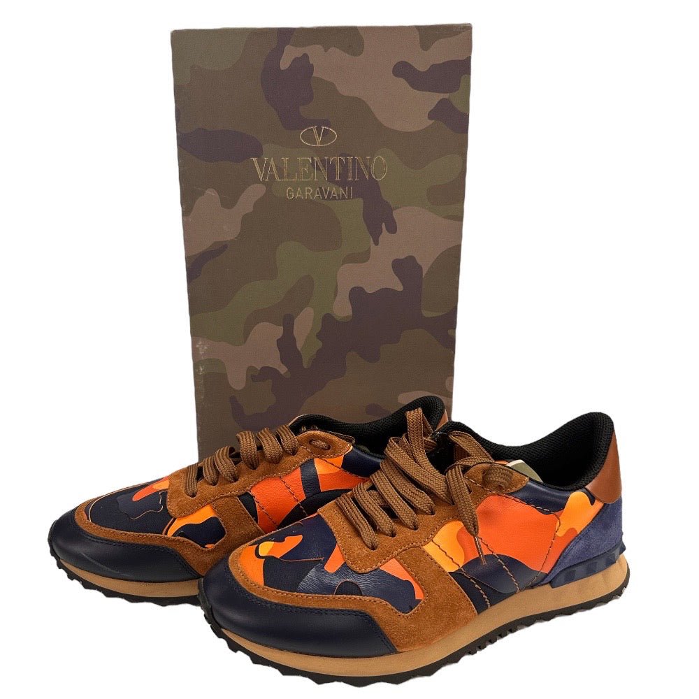 valentino garavani camouflage rock runner trainer sneakers shoes size 8
