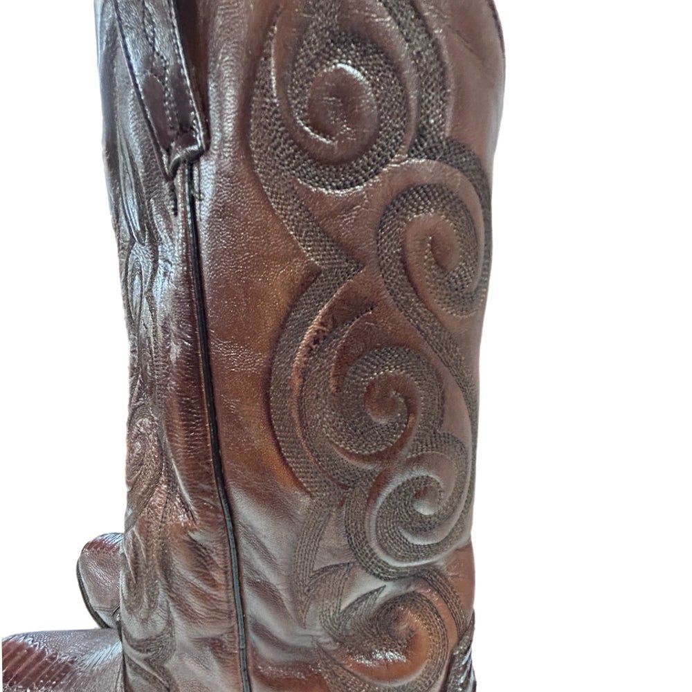 Dan Post Ostrich Leg Western Cowboy Boots 26636 SIZE 11 D | Finer Things Resale