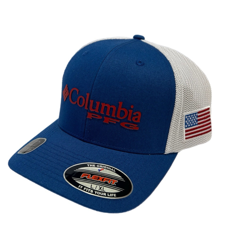 Columbia PFG USA High Crown FlexFit Mesh Back S/M NEW!