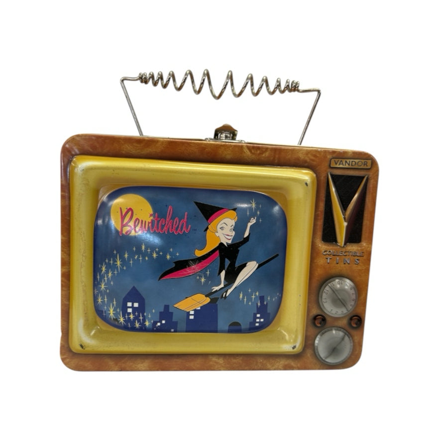 1999 Bewitched Samantha TV Shaped Metal Lunch Box Tin Vandor Vintage Collectible