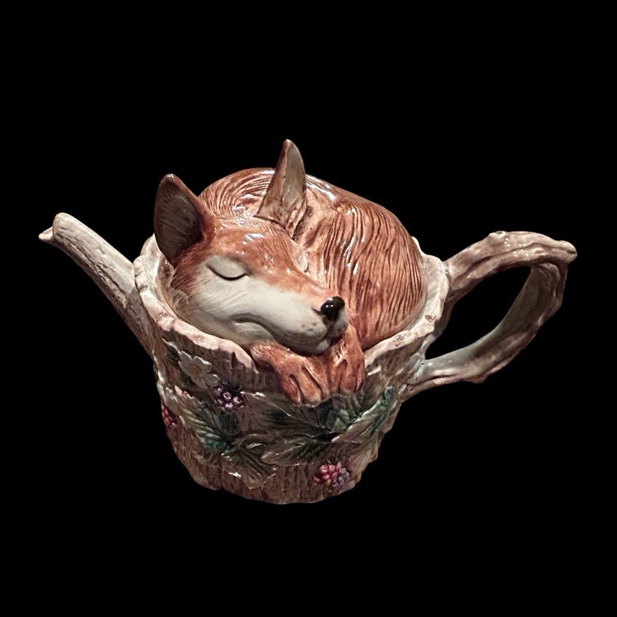 Fitz & Floyd Wild Berries Reynard Fox Woodlands Teapot 42 oz VINTAGE 1990 | Finer Things Resale