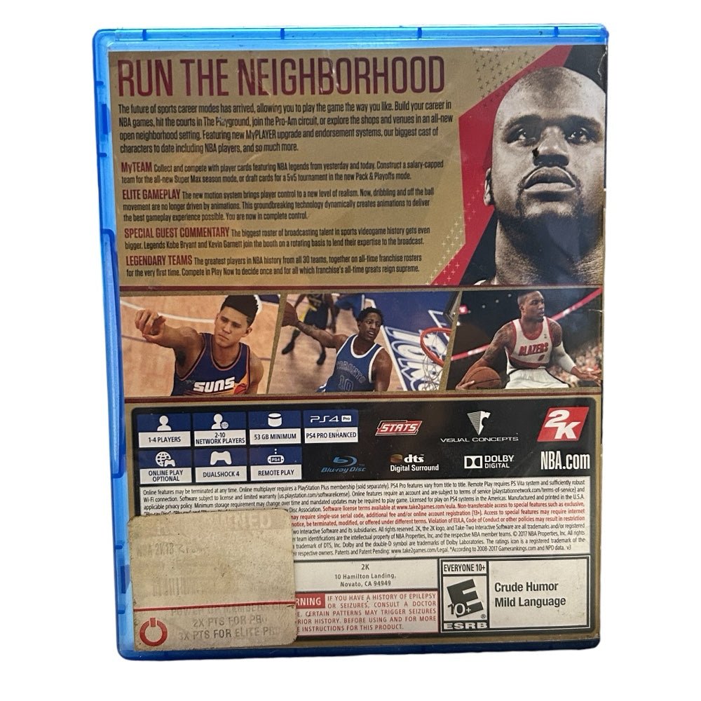 NBA 2K18 Legend Edition Gold Basketball  NBA2K Playgrounds 2 game Playstation 4 | Finer Things Resale