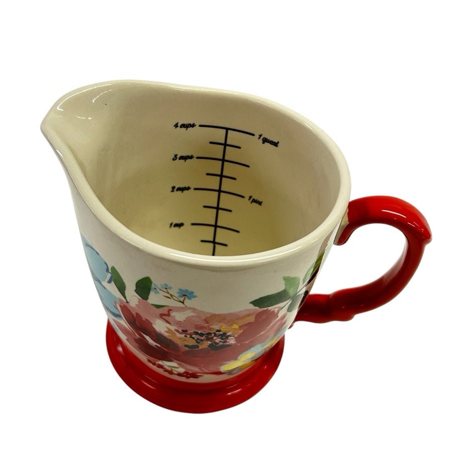 Pioneer Woman Spring Bouquet 1 Quart Measuring Cup Bowl Pitcher | Finer Things Resale