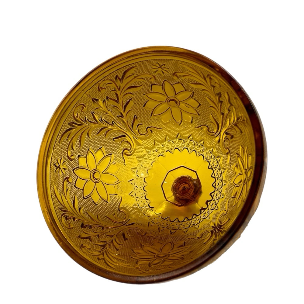 Tiara Indiana Glassware Sandwich Glass Covered Dome Butter Dish VINTAGE 1970's