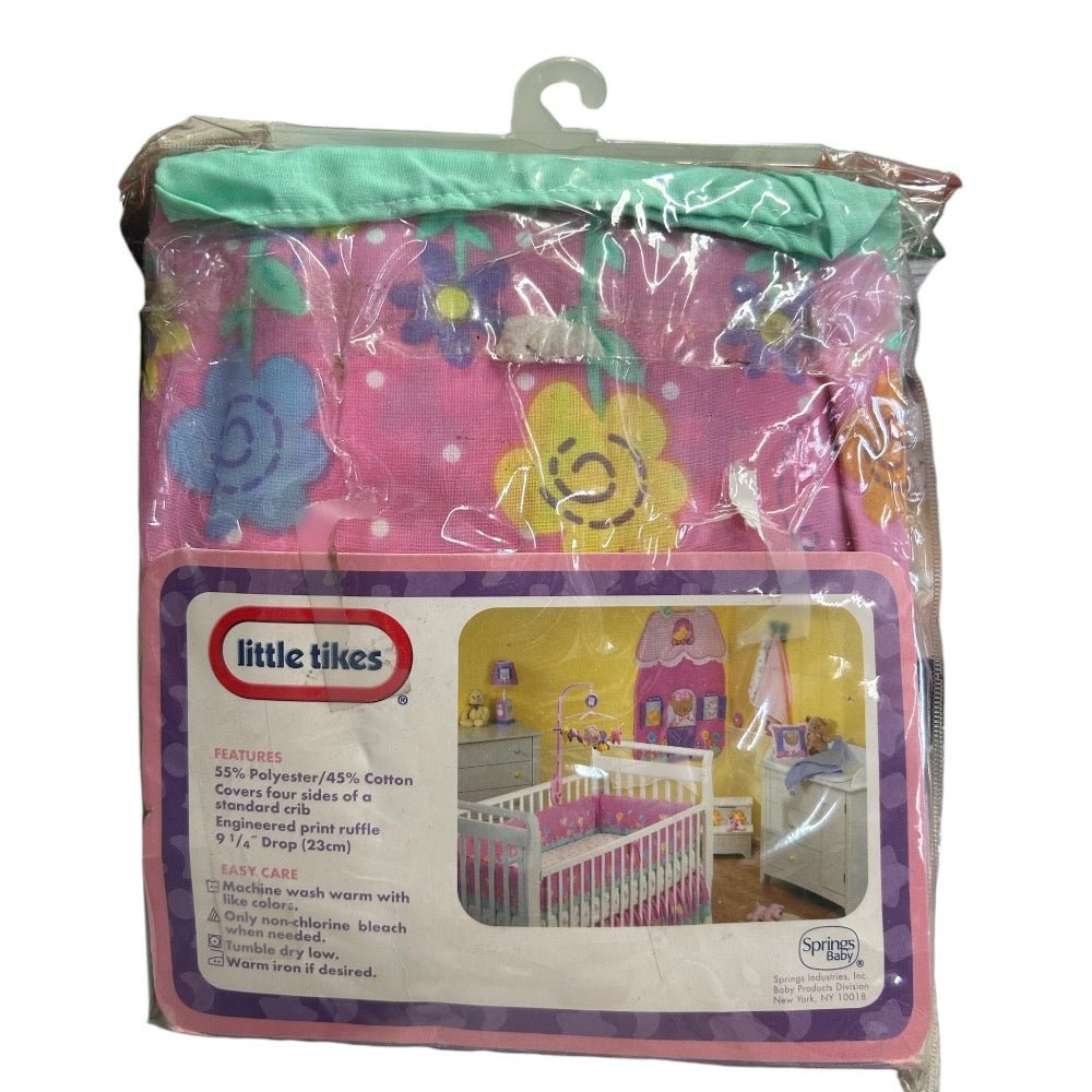 Little Tikes Crib Ruffle Bedskirt Pink & Purple BRAND NEW! Vintage 1990's | Finer Things Resale