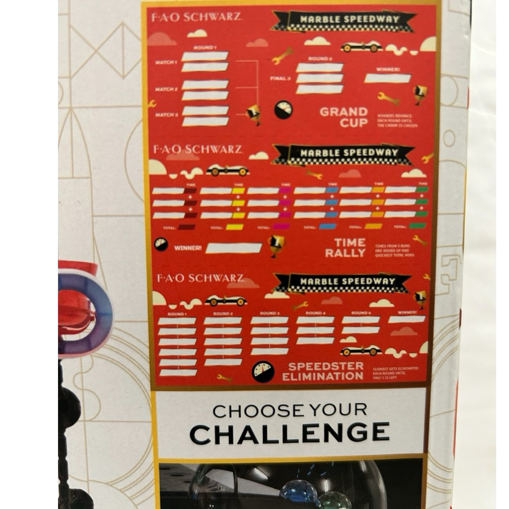 Fao Schwarz Marble Speedway Gravity Race Build Set BRAND NEW!